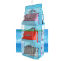 6 Pocket Handbag Anti-dust Cover Clear Hanging Closet Bags Organizer Purse Holder Collection Shoes Save Space